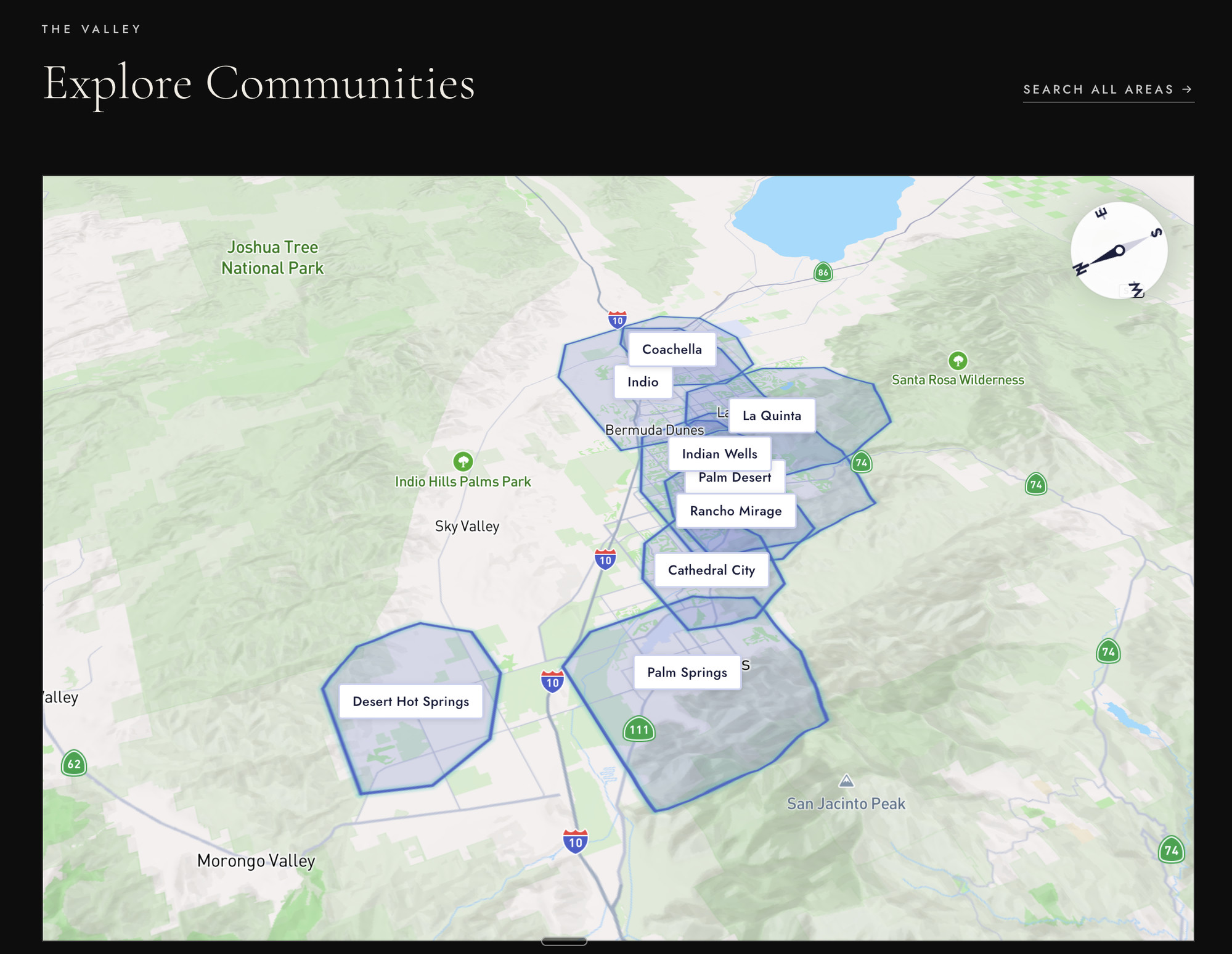 Community & neighborhood pages across the Coachella Valley