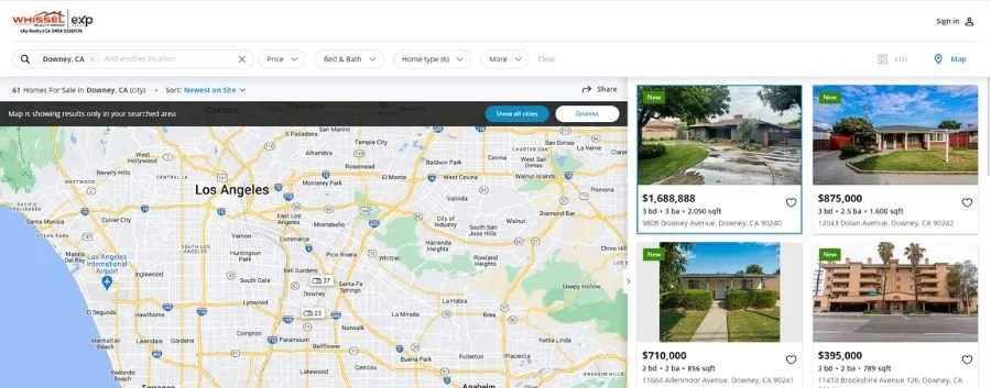 screenshot of ylopo site for whissel realty group