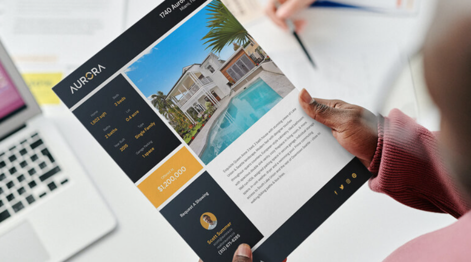 real estate flyer
