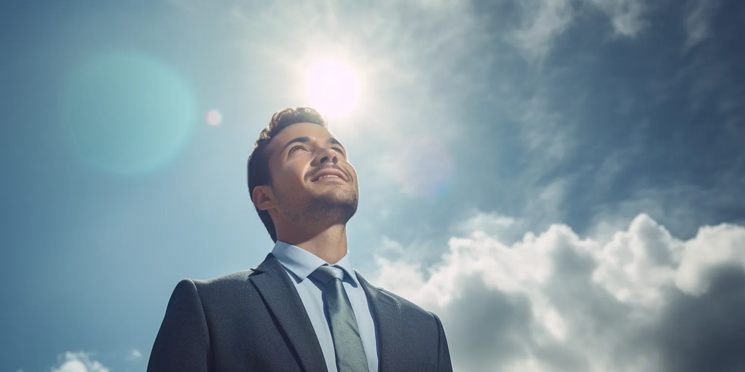 josaius confident realtor looking up the sky 9b411c59 afd8 4742 8f60 c2644d2bcf81